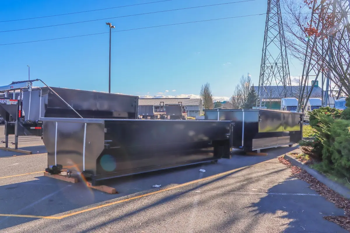 Roll-off dumpster ready for waste disposal at job site for 30 Yard Dumpster Rental in Wadsworth
